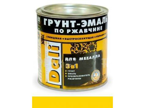 Фотография товара Грунт-эмаль по ржавчине 0,75л Желтая RAL 1021 Dali