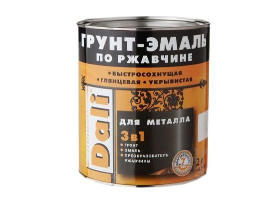 Фотография товара Грунт-эмаль по ржавчине 2л Зеленый мох RAL 6005 Dali
